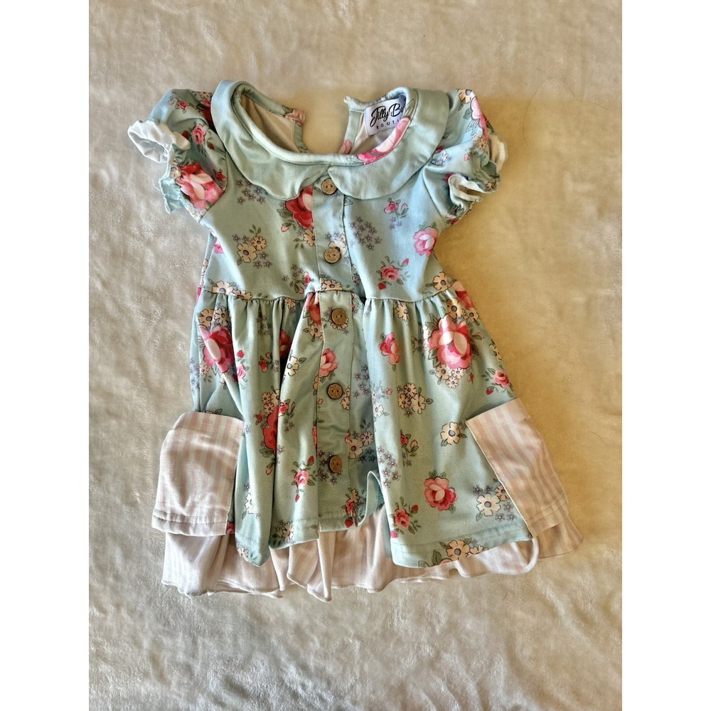 Girls Toddler XS 2T Jilly Bugs Boutique Floral Dress Pockets Easter Spring
